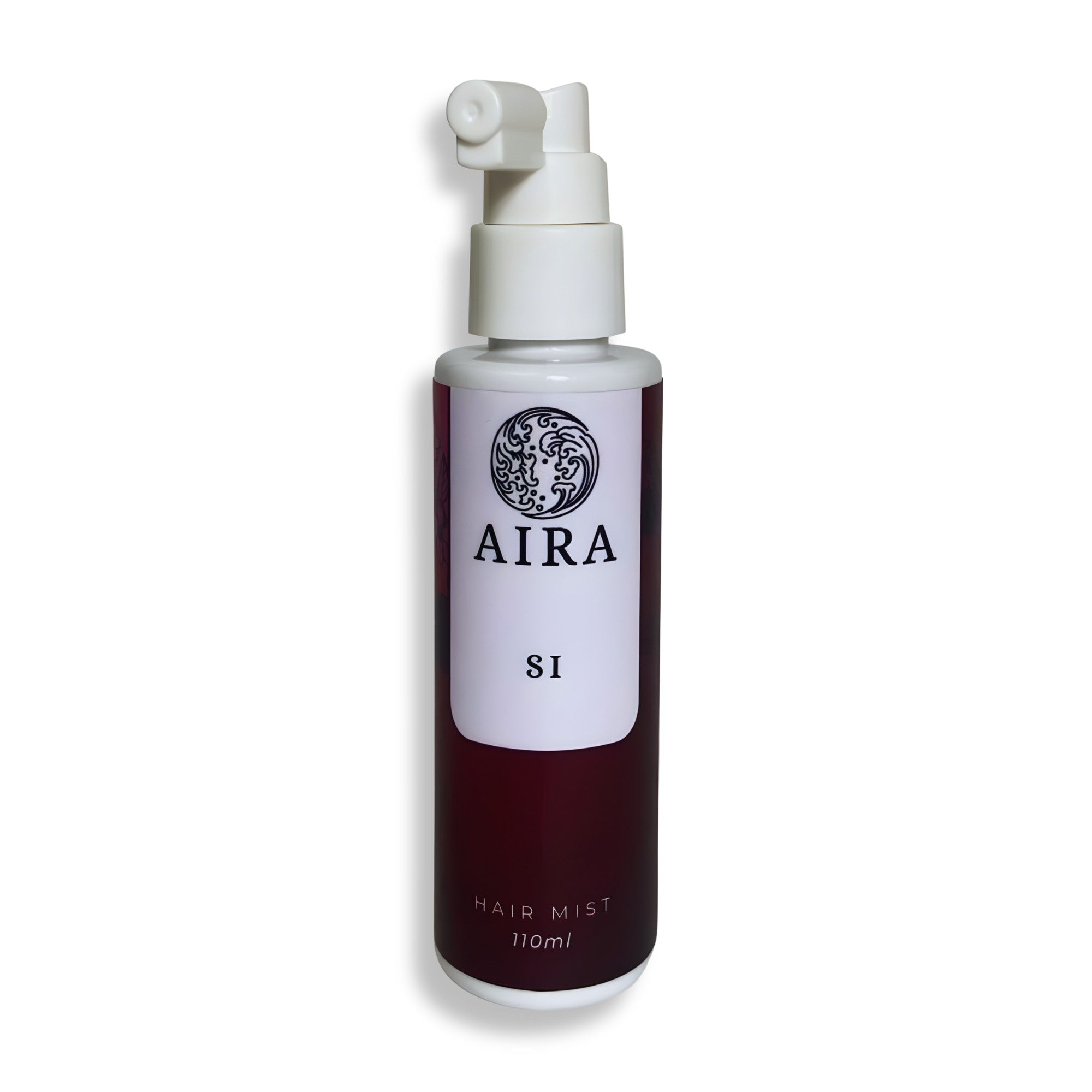 Hair mist bottle Si 'AIRA' on a white background