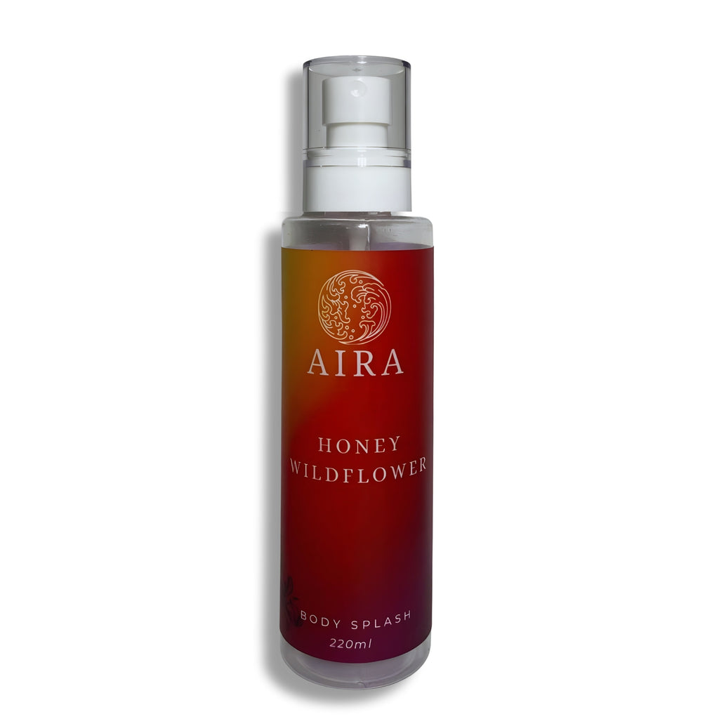 AIRA Honey Wildflower body splash on a white background