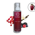 Aira Very Sexy body spalsh bottle with decorative elements on a white background